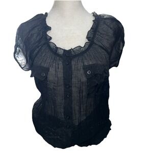 Audrey Lane Women's Black Blouse SIZE Small